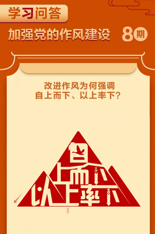 加强作风建设·周周学⑧ | 改进作风为何强调自上而下、以上率下？